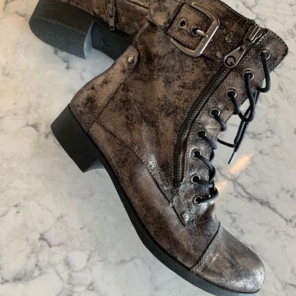 GBY Guess Shoes - G By Guess NWOT Women's Bronze Combat Boots
